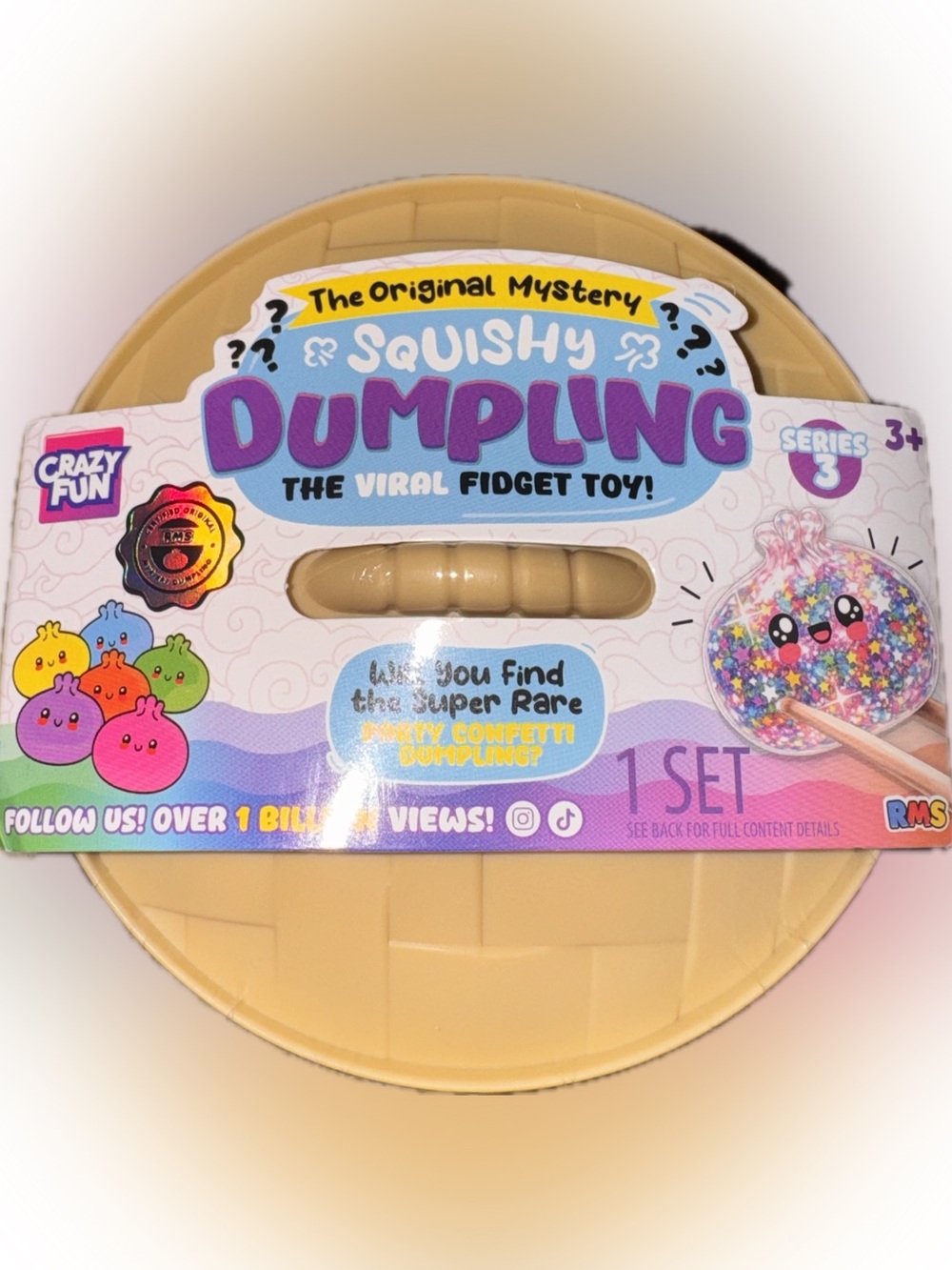 RMS confetti mystery viral trending squishy dumpling toy NWT